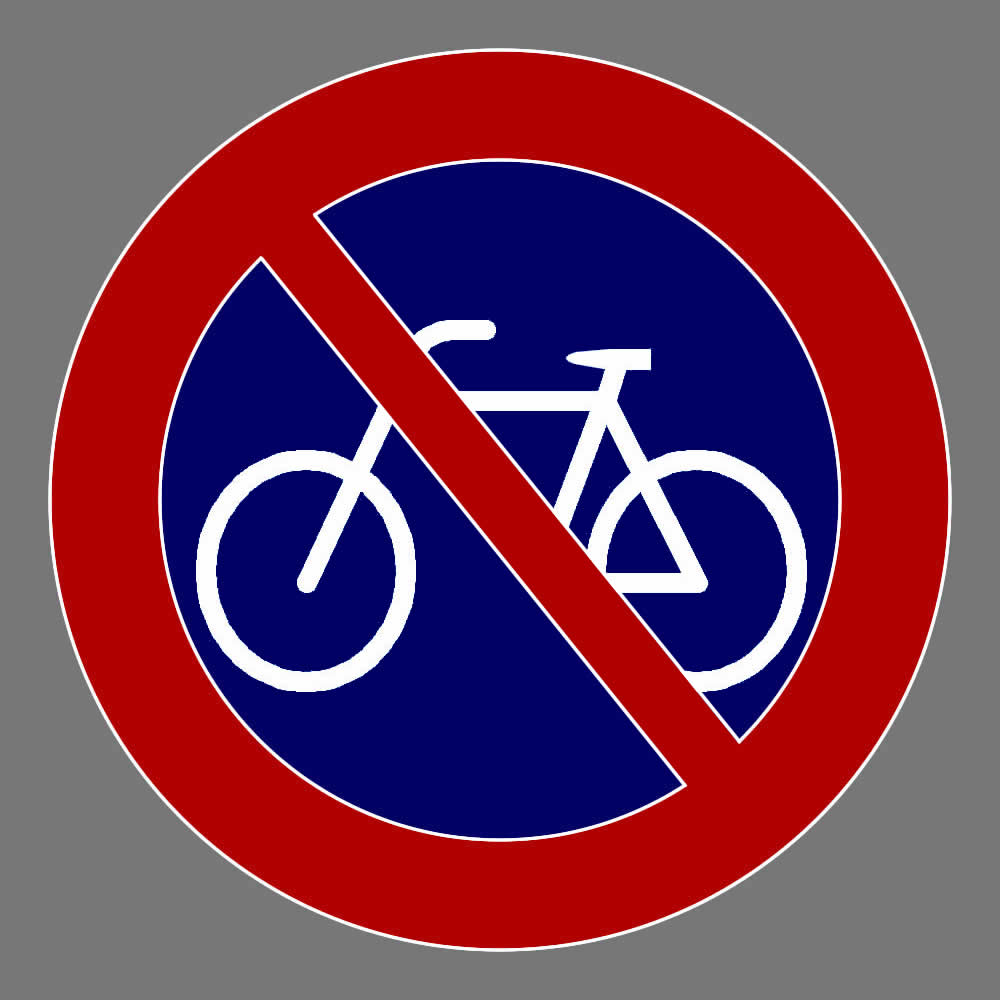 Fahrrad Verbot